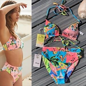 MAAJI Cuba Set - Havana Balmy Bikini Top & Suzy Q High Waist Bottom - S